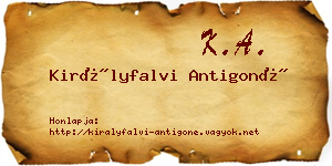 Királyfalvi Antigoné névjegykártya